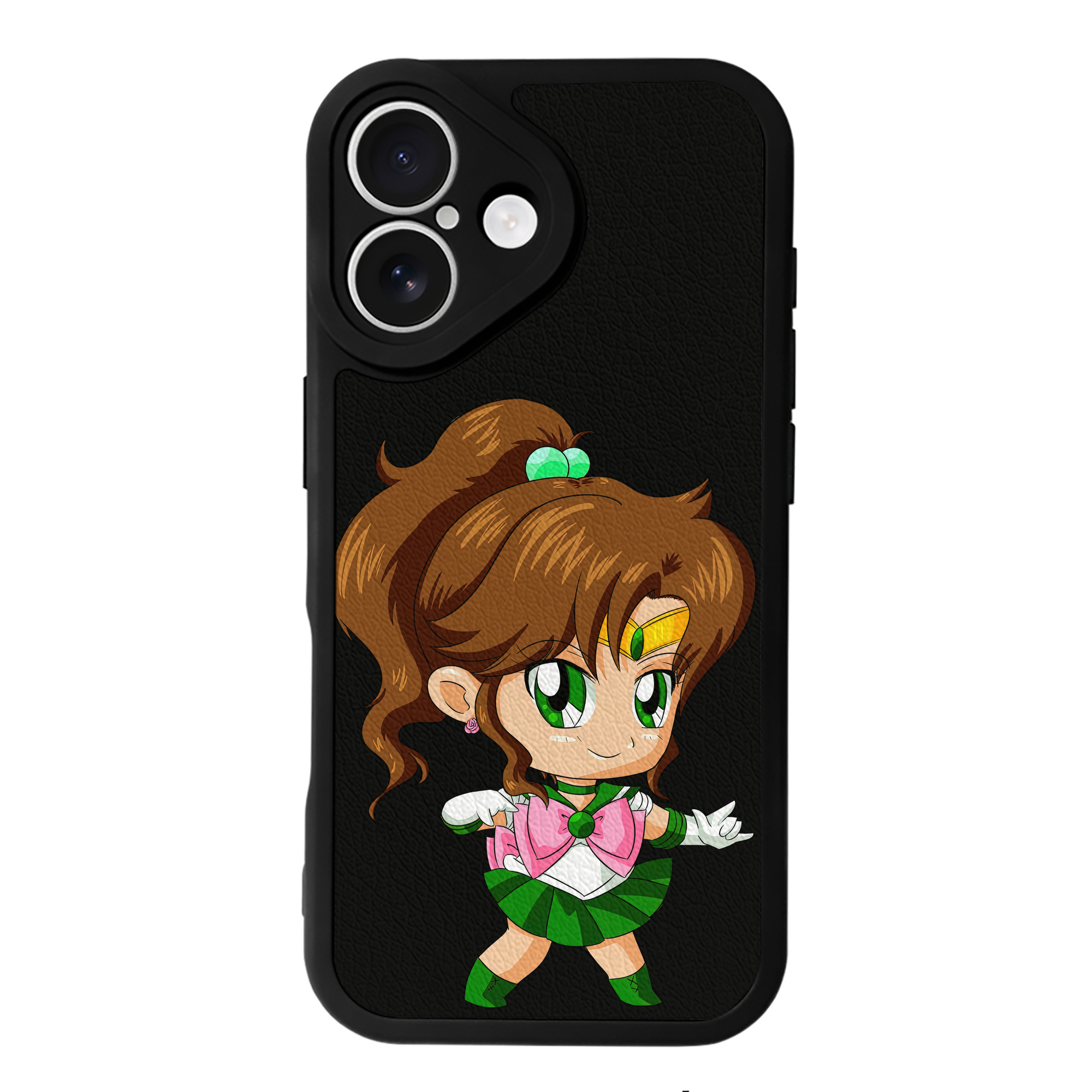 （画像用） 美少女戦士セーラームーン 木野 まこと きの まこと Sailor Moon Kino Makoto （セーラージュピター；Sailor Jupiter） 【iPhone 16シリーズ対応】シリコンスマホケース（レザー調） 材質：シリコン